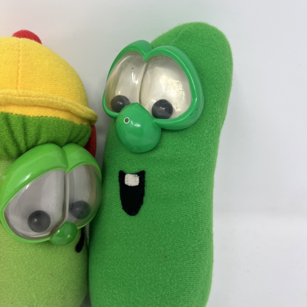 Veggie Tales Plush Googly Eyes Rattle Fisher Price Big Idea Lot (4) Bob Larry - Picture 5 of 9